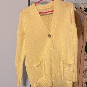 Loft cotton cardigan, hip length.